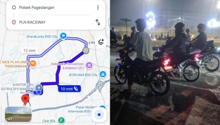 Dua Pemuda Bertaruh Sejumlah Uang, Lalu Diamankan Ke Polsek Pagedangan Beserta Motor Modifikasi Setelah Melakukan Aksi Balap Liar