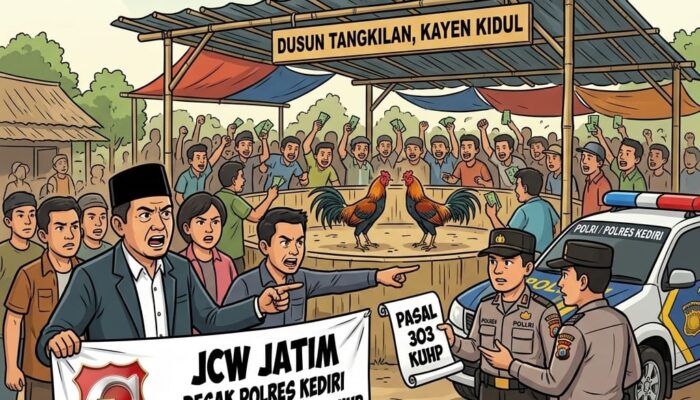 Judi Sabung Ayam Kayen Kidul Menjamur, JCW Jatim Desak Polres Kediri Tegakkan Pasal 303 KUHP Tanpa Tunggu Laporan