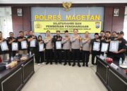 Polres Magetan Beri Penghargaan untuk 13 Korlap PSHT atas Dedikasi Jaga Kamtibmas