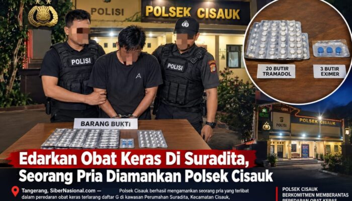 Edarkan Obat Keras Terlarang Daftar G Di Suradita, Seorang Pria Diamankan ke Polsek Cisauk