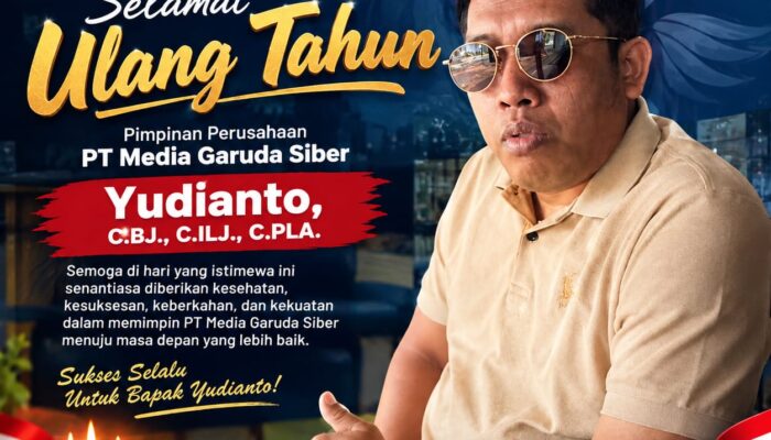 Pimpinan PT Media Garuda Siber, Yudianto, Terima Ucapan Selamat Ulang Tahun, Doa dan Harapan Mengiringi Langkah Menuju Kesuksesan