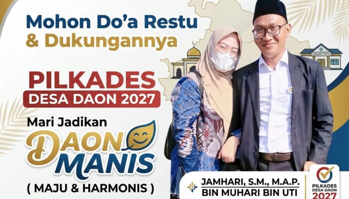 Putra Terbaik Desa Daon Mulai Bermunculan, Jamhari Siap Maju di Pilkades Desa Daon 2027 dengan Tagline “Daon Manis”