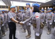 Wakapolri Pimpin Upacara Purna Tugas FPU 7 Minusca, 140 Personel Terima Penghargaan