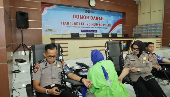 Polda Jatim dan Insan Pers Gelar Donor Darah, Wujud Sinergi Kemanusiaan di Hari Jadi ke-75 Humas Polri