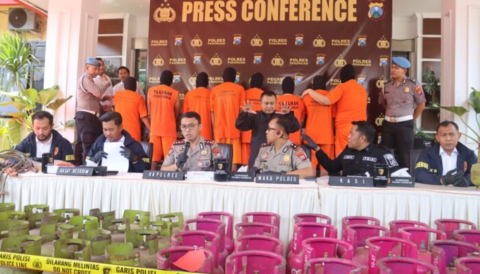 Polres Pasuruan Tetapkan Delapan Tersangka Kasus Penyalahgunaan LPG Subsidi, Ratusan Tabung Disita