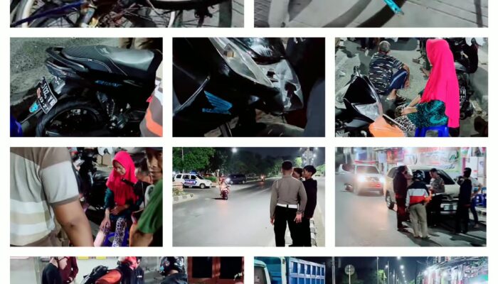 Polsek Tambaksari 1202 Unit Lantas Gercep Adanya Kejadian Perempuan Penyeberang Sepeda Angin Di Tabrak motor Honda Beat Korban Dimintai Ganti Rugi