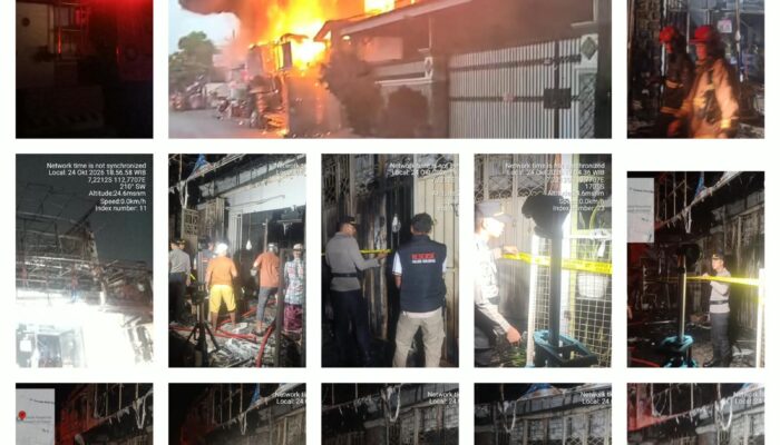 Warnet Alyubi Prien di Kedinding Lor, Di Lalap Sijago Merah 12 Armada Damkar Dikerahkan