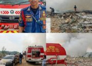 Kobaran Api Melahap Semua Lahan Tempat Pembuangan Sampah Ilegal Yang Sudah Di Segel Oleh Pemerintah