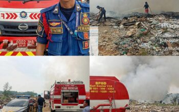 Kobaran Api Melahap Semua Lahan Tempat Pembuangan Sampah Ilegal Yang Sudah Di Segel Oleh Pemerintah