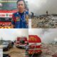 Kobaran Api Melahap Semua Lahan Tempat Pembuangan Sampah Ilegal Yang Sudah Di Segel Oleh Pemerintah
